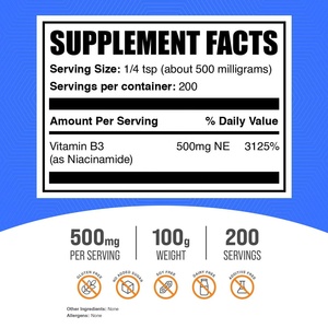 Antioxidante en polvo de niacinamida vitamina B3 de grado alimenticio directo de fábrica OEM ODM para productos de belleza para adultos - Product Image 3