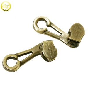 Chaussures de placage antique fermeture éclair décorative curseur logos sacs en alliage de zinc accessoire fermeture éclair en métal pour bottes - Product Image 3