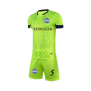 Ropa de fútbol de último estilo 24/25, uniforme de fútbol de tamaño juvenil de camiseta verde neón de entrenamiento de verano transpirable de Tailandia - Product Image 6