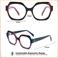 Vente en gros de lunettes en acétate transparent coloré pour hommes et femmes montures de lunettes lunettes