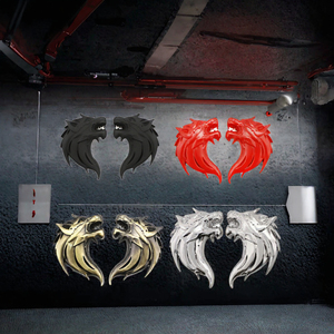 Emblema 3D Personalizado de Cabeza de Lobo Metálico, Divertido Logotipo para Auto, Adhesivo de Marca Elang, 1 Año de Garantía para Accesorios Exteriores de Auto BWM - Product Image 3