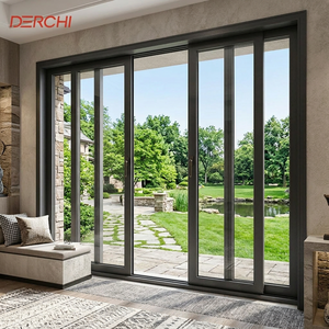 <span class=keywords><strong>Porta</strong></span> Scorrevole in Alluminio Multipannello DERCHI, <span class=keywords><strong>Porta</strong></span> Scorrevole per Patio Resistente agli Uragani, Porte Moderne per la Casa - Product Image 1