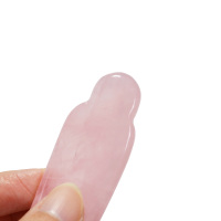 Quartz Rose Naturel Forme de Coeur Gua Sha Masseur Facial Bâton d'Acupression Visage Acupuncture Rose Grattage Massage Thérapie