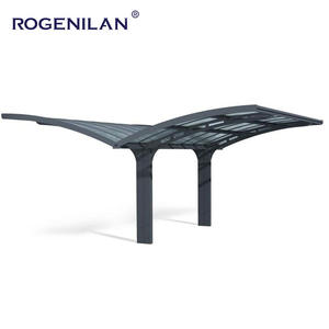 Auvent <span class=keywords><strong>de</strong></span> voiture moderne à pente fixe en aluminium, pour <span class=keywords><strong>jardin</strong></span>, terrasse extérieure, avec volet roulant, pare-soleil, imperméable - Product Image 6