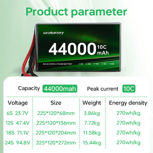 High Density <b>Drone</b> <b>Battery</b> 24S 10C 20C Large Payload UAV Semi Solid State 44000mah 47000mah 50000mah 6S 7S 12S 14S 18S 88000mah- - Product Image 2