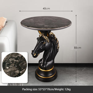 Decorazione per la casa stile nordico tavolo animale testa cavallo tavolo cane casa ufficio accessori regalo tavolino in resina artigianato - Product Image 6