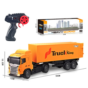 2.4GHz đài phát thanh điều khiển 50cm 4CH 8 bánh xe Headstock có thể tháo rời <span class=keywords><strong>RC</strong></span> máy kéo Trailer xe tải đồ chơi - Product Image 2