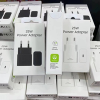 Chargeur mural portable PD 25W T2510 USB-C à charge rapide, adaptateur de voyage pour Samsung avec câble Type C, compatible UE/US