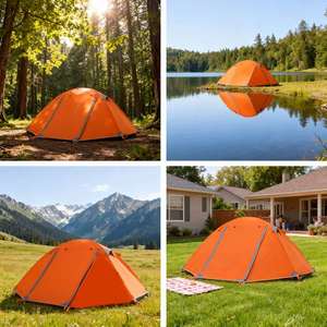 เต็นท์แคมป์ปิ้ง Aimei Oxford Outdoor แบบสองชั้น สำหรับ 1-2 คน ระบายอากาศได้ดี ใช้ได้ทุกฤดู สำหรับฤดูร้อน ห้องนอนเดียว กันฝน เหมาะสำหรับการเดินป่า ปั่นจักรยาน - Product Image 3