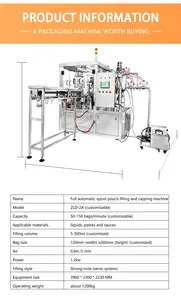 JOYGOAL automatische Fruchtpürée-ausgussbeutel-abfüllmaschine flüssigkeitsbeutel mit Ausguss-abfüllmaschine