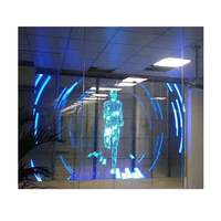 Écran mené flexible transparent de film de fenêtre en verre de signe de rideau d'intérieur P3.9-7.8 mince superbe pour la publicité de magasin