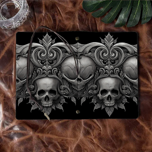 Quyến rũ kết thúc handmade máy tính xách tay tuyệt vời cho công việc phác thảo và sự kiện đặc biệt trình bày với với hộp sọ với hoa trang trí công phu M - Product Image 6