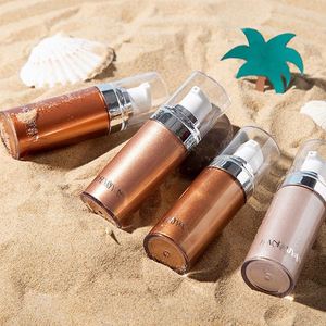 Palette de plage transfrontalière Handaiyan à base de minéraux, <span class=keywords><strong>huile</strong></span> éclaircissante pour la peau, lait liquide pressé, écran solaire, 4 illuminateurs - Product Image 5