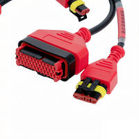 Conector de Diagnóstico Automotriz OBD2 Chiron Square Head, Accesorios para Arnés de Diagnóstico de Fallas, Cable de Conexión para Instrumentos, 12+8