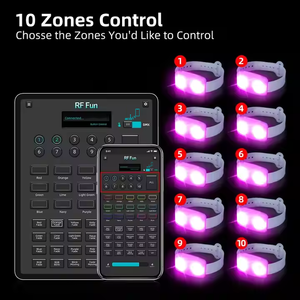 Pulsera LED Multifrecuencia Súper Brillante, Control Remoto DMX, Pulseras NFC de Plástico Ajustables, Alcance de 500m, para Festivales - Product Image 6