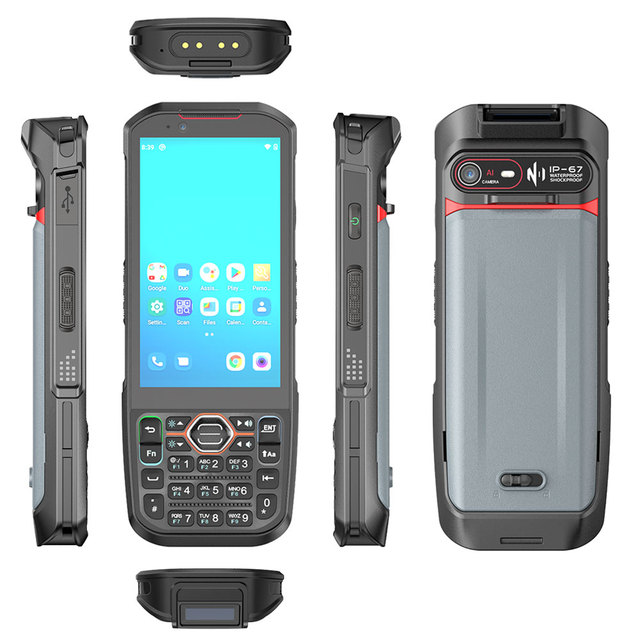 4.2 Inch Rugged Android PDA MT6769 Barcode Scanner NFC 5200mAh Removable Battery IP67 Waterproof 25 Key Logistics Stock