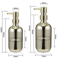 Emballage cosmétique rechargeable, flacon en plastique PET luxueux et coloré, or rose, vide, pour savon liquide