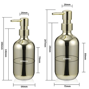 Confezione Cosmetica Ricaricabile di Lusso, Colorata, Oro Rosa, in PET, Contenitore Vuoto per <span class=keywords><strong>Sapone</strong></span> <span class=keywords><strong>Liquido</strong></span> - Product Image 2
