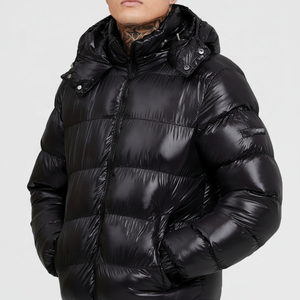 แจ็กเก็ต2023ขนเป็ดกันน้ำสำหรับผู้ชาย, แจ็กเก็ตอุ่นในฤดูหนาวมีซิปปิดโลโก้ขนาดพิเศษสำหรับใช้งานกลางแจ้ง - Product Image 1