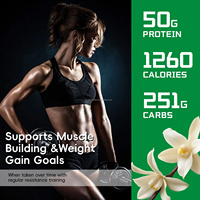 Poudre de gain de masse 3LB, protéine de lactosérum, saveur vanille, supplément énergétique pour la croissance musculaire pour hommes