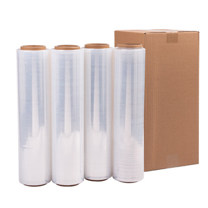 Reasonable Price Self Adhesive 20 X 5000' <b>Lldpe</b> Stretch Film Roll Automatic Stretch Plastic Film Carton Wrapping - Product Image 1