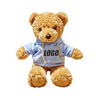 Ours en peluche personnalisé avec capuche pour broderie de logo de marque