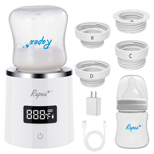 Chauffe-<span class=keywords><strong>biberon</strong></span> de voyage portable rechargeable avec chauffage rapide et écran LCD sans BPA pendant 0 à 12 <span class=keywords><strong>mois</strong></span> en PP et PET - Product Image 1