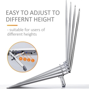 Jomaa Kim Loại Có Thể Điều Chỉnh Chủ Có Thể Gập Lại Làm Mát Đứng Tản Nhiệt Dọc Nhôm Máy Tính Xách Tay Đứng Cho Mackbook Pro Máy Tính Xách Tay - Product Image 2