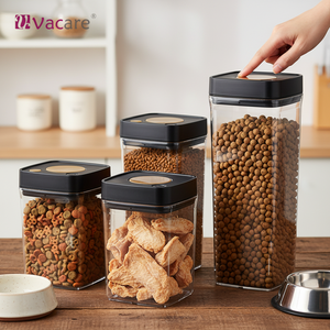 Vacare Plastic <b>Vacuum</b> <b>Sealed</b> Pet Food <b>Container</b> with Date Tracker Keep Dog Cat Food Fresh Longer Moisture-Proof - Product Image 3