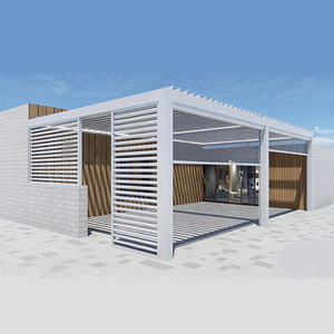 Fournisseur de tonnelles de jardin sur mesure, tonnelle moderne en aluminium avec stores imperméables et toit rétractable motorisé - Product Image 2