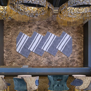 Servilletas de Tela Bordadas a Mano Bearfit, Ecológicas, 100% Algodón Orgánico, Estilo Europeo, Diseño de Avión - Product Image 3