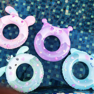Bouée de natation gonflable pour enfants, en PVC épaissi, design rond, pour piscine et aire de jeux, 60-70 cm - Product Image 2