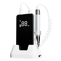 WELLSTRY Esmeril Para Unas Machine de manucure professionnelle Portable sans fil E-file Rechargeable sans brosse 40000 tr/min perceuse à ongles