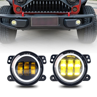 Nouveau 2006-2017 pour modèles Wrangler JK/Journey/Magnum/PT, ensemble de feux de brouillard jaunes de 4 pouces, 30W, protection IP67, homologué DOT