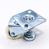 Roulettes pivotantes en nylon avec pied de support réglable, roulettes ajustables