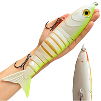 Leurre Artificiel Rigide Bionique Multi-Segmenté 24cm/146g Extra Large pour Pêche au Bass, Truite et Luciole – Lancer Longue Distance