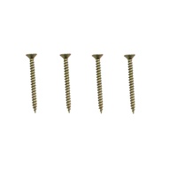 Kit d'assortiment de 206 vis pour chevilles murales en acier, vis pour panneaux de particules, chevilles murales PE, vis en acier zingué jaune, polyvalent