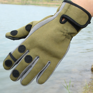 Gants de pêche imperméables en néoprène extensible unisexe, design OEM, pour temps froid - Product Image 1