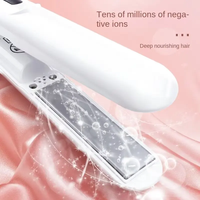 Appareil de coiffage portable 2-en-1 pour la maison : mini-lisseur et fer à boucler avec sèche-cheveux intégré pour soins capillaires à domicile