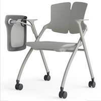 Chaise de bureau légère, moderne, en acier, ergonomique, confortable, durable, mobile, pliable, avec dossier en maille, pour l'école, la maison et le bureau