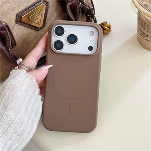 เคสซิลิโคนเหลวสำหรับ iPhone 17 ป้องกันรอยขีดข่วน บุด้วยไมโครไฟเบอร์นุ่ม สำหรับ iPhone 15 Pro Max เคสซิลิโคนสีส้ม ป้องกันกล้องยกสูง - Product Image 6