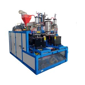 เครื่องขึ้นรูปขวดแชมพูและเครื่องสำอาง HDPE แบบเป่าลมความเร็วสูง ระบบสองสถานี พร้อมเครื่องยนต์รองรับการผลิตกึ่งอัตโนมัติ ขายดี - Product Image 4