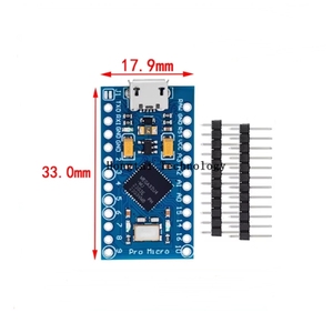 Pro Micro utiliza Atmega32U4 con su propio actualizador USB, microcontrolador de 5V y 16M para módulo de placa de desarrollo con bootloader. - Product Image 2