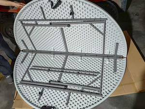 Nhà Máy bán hàng trực tiếp xách tay nhựa gấp bàn tròn, bên bảng có thể được sử dụng bởi nhiều người - Product Image 4