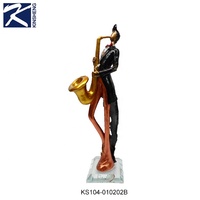Statues de musiciens en résine pour la décoration de la maison, statues de jazz en polyrésine, figurines, décoration de la maison charmante, artisanat artisanal, art populaire musical