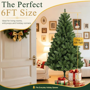 Sapins de Noël en plastique/PVC avec lumières LED, grande décoration de Noël, Natale, Arbol De Navidad, Arvores Artificiais De Natal - Product Image 4