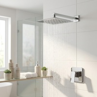 Système de douche mural pour salle de bain d'hôtel, ensemble de douche encastré à effet pluie