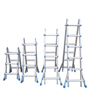 NOUVEAU DESIGN 4x3/4x4/4x5/4x6 EN131 Échelle télescopique polyvalente pliante <span class=keywords><strong>escabeau</strong></span> en aluminium - Product Image 3