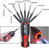 Workpro — Kit de tournevis multifonction 8 en 1, Set d'outils avec 6 led et lampe de poche