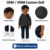 Tête de poupée en vinyle personnalisée, poupée garçon de 18 pouces, unisexe, réaliste, jouet éducatif doux pour enfant